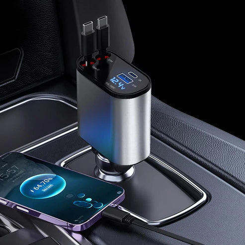 4 in 1 Retractable Car Charger